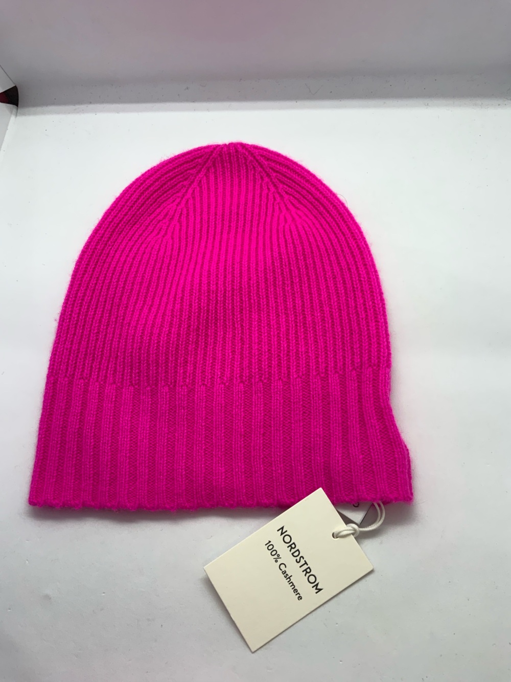 Nordstrom Bright Pink Cashmere Knit Beanie